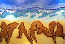 landscape painting button